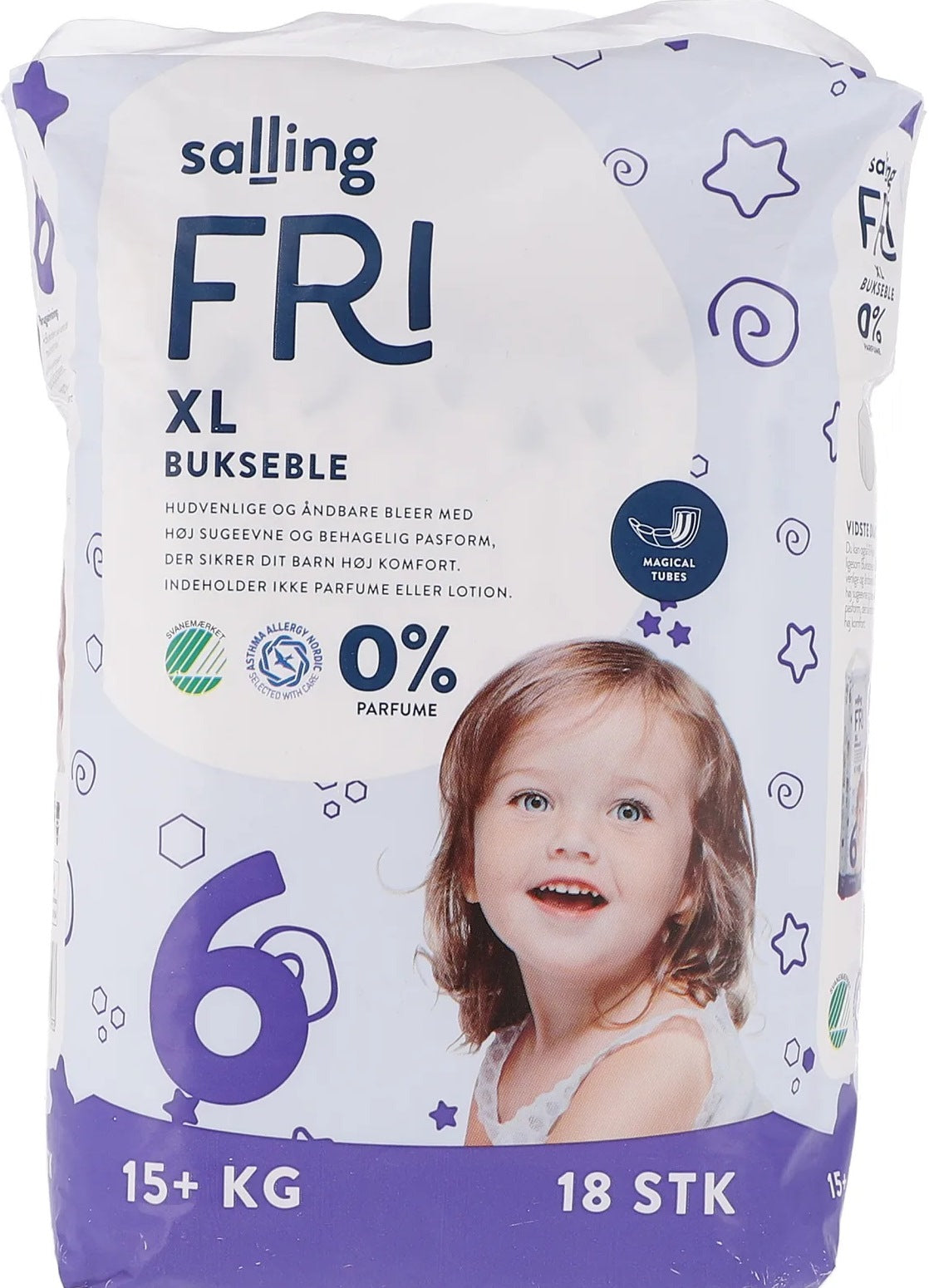 Salling FRI Size 6 Baby Pull-Up Diaper Pants, 15+ kg, 18 pcs