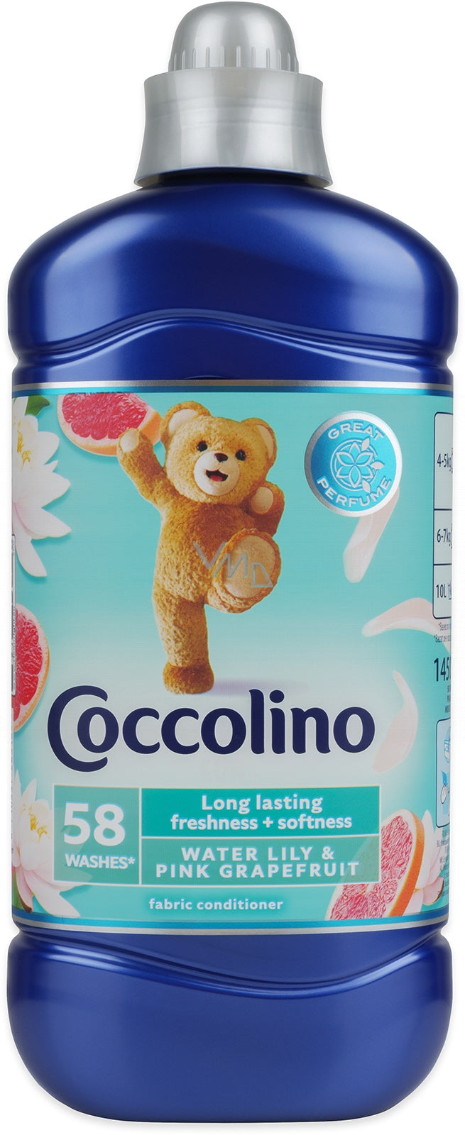 Coccolino Water Lily & Pink Grapefruit Fabric Softener, 1.45 L