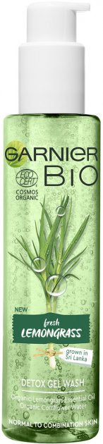 Garnier Bio Lemongrass Detox Face Wash Gel for Normal & Combination Skin, 150 mL