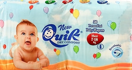 Quik Size 4 Baby Diapers, 7-18 kg, 50 pcs
