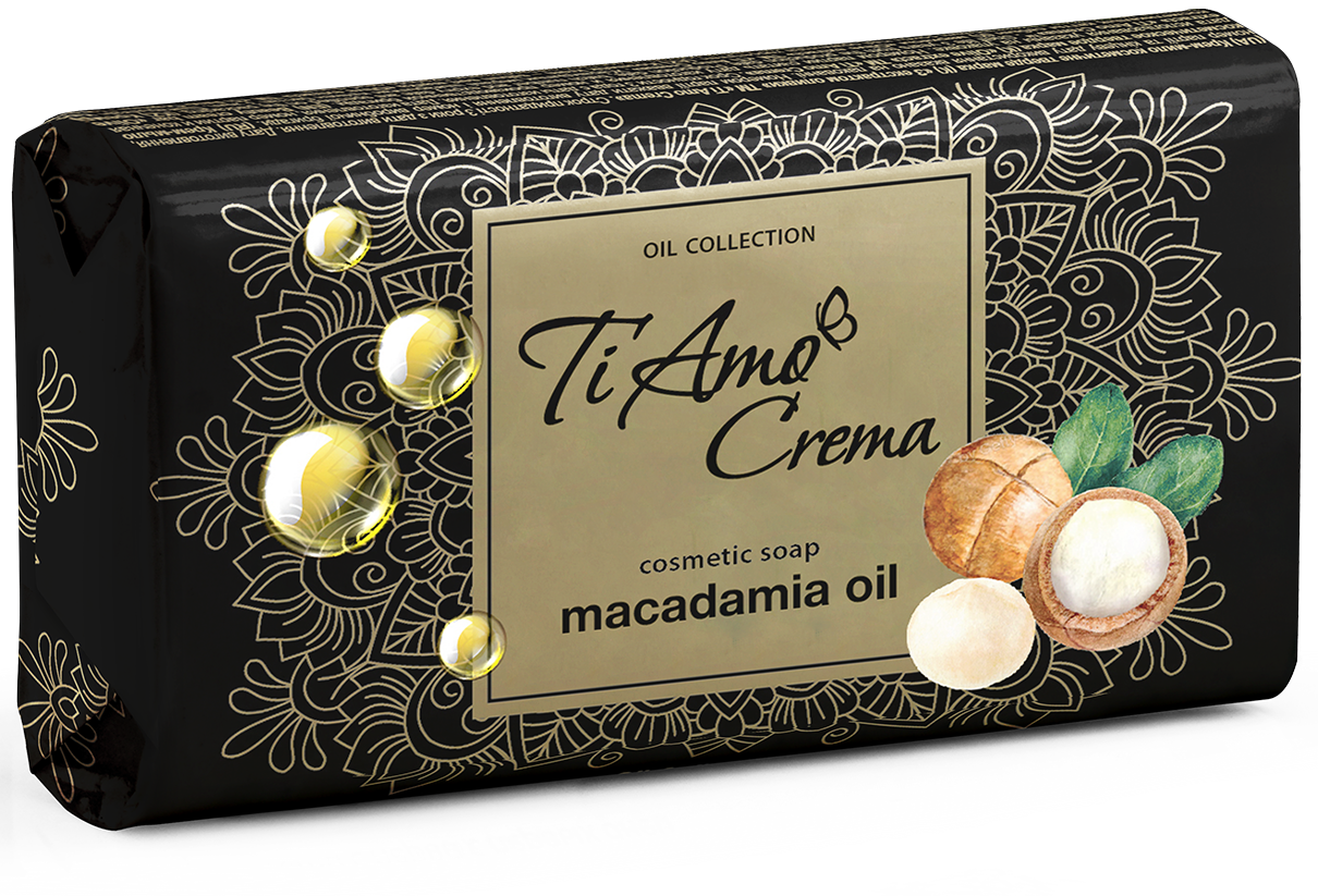 Ti Amo Crema Macadamia Oil Cosmetic Bar Soap, 125 g
