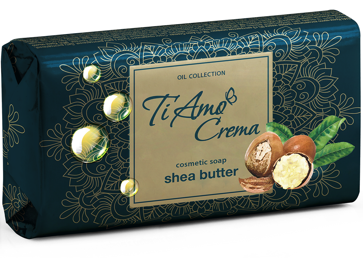 Ti Amo Crema Shea Oil Cosmetic Bar Soap, 125 g