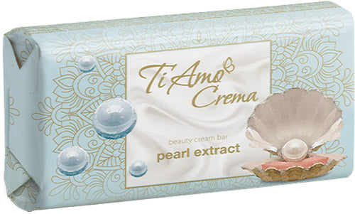 Ti Amo Crema Pearl Extract Cosmetic Bar Soap, 125 g