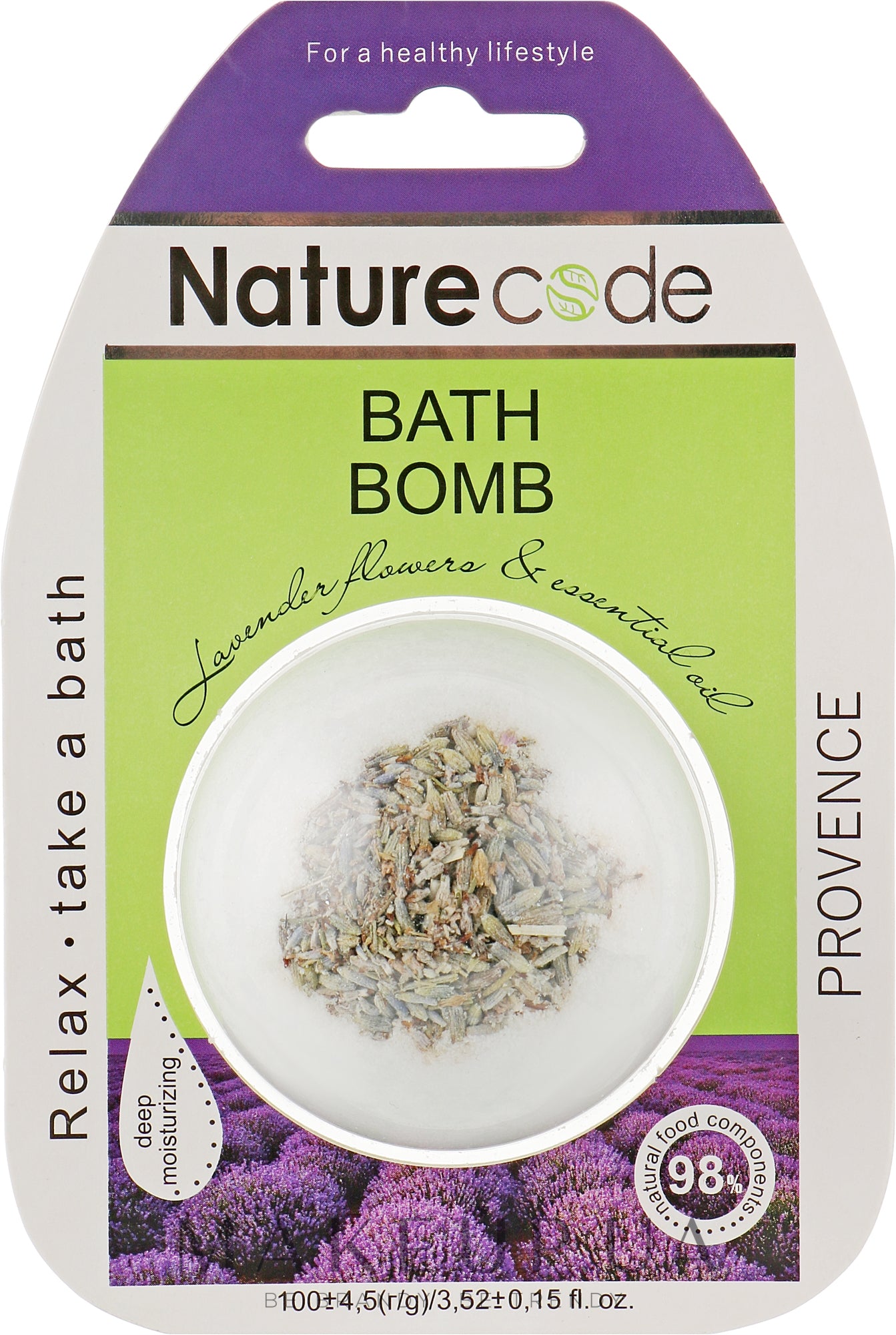 Nature Code Provence Bath Bomb, 100 g