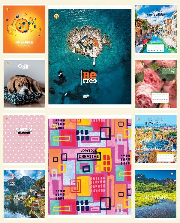 Tetrada Grid Notebook, 48 Sheets, Assorted - Image 4