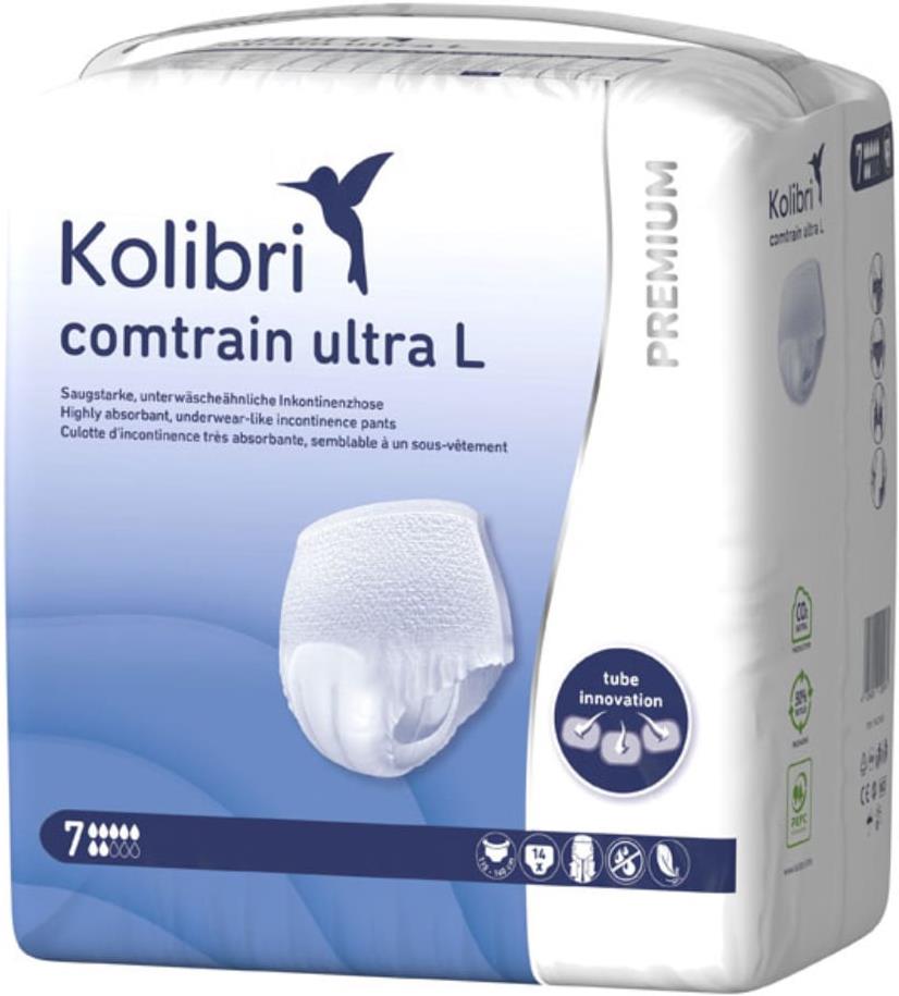 Kolibri Premium Comtrain Ultra L Adult Pull-Up Incontinence Underwear, 110-140 cm, 7 Drops, 14 pcs