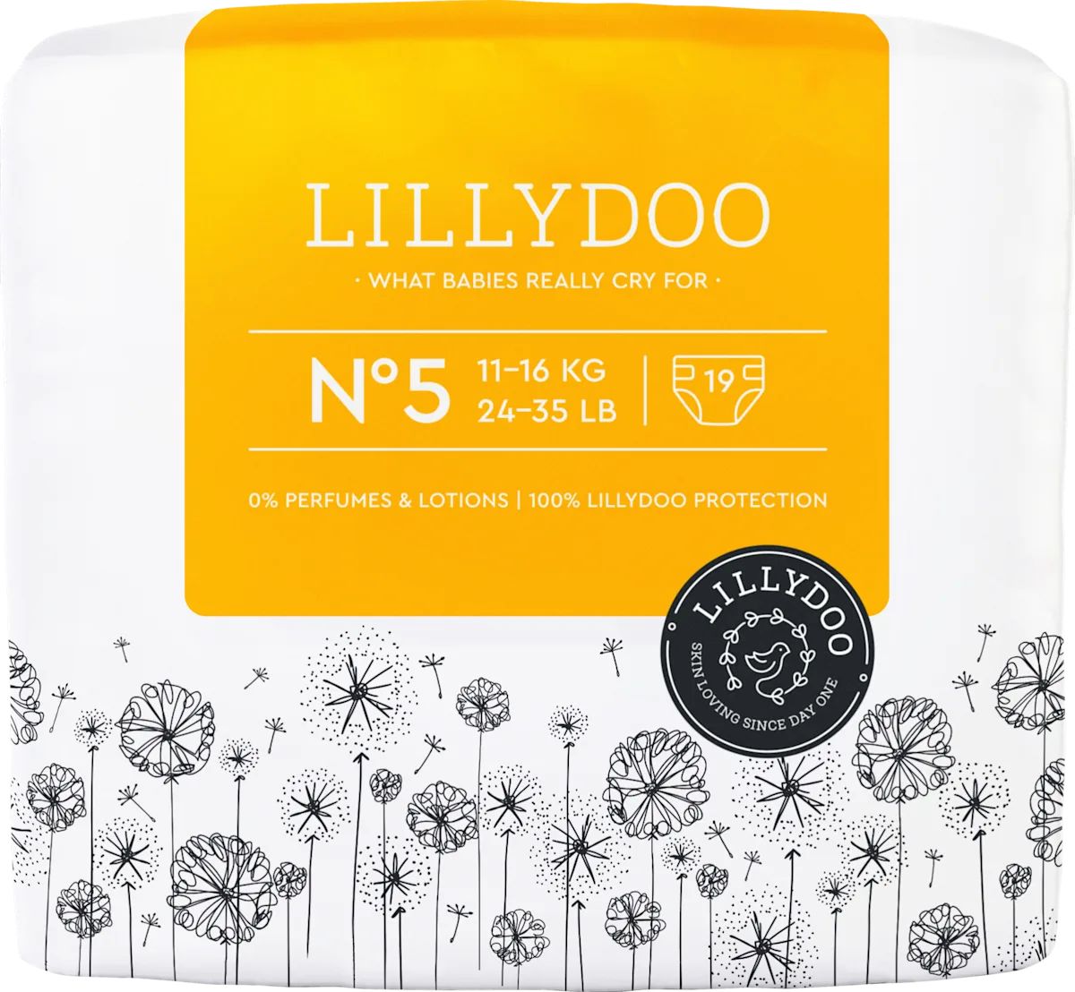 Lillydoo Size 5 Baby Diapers, 11-16 kg, 19 pcs