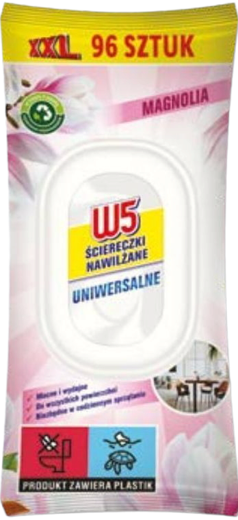 W5 Magnolia Cleaning Wet Wipes, 96 pcs