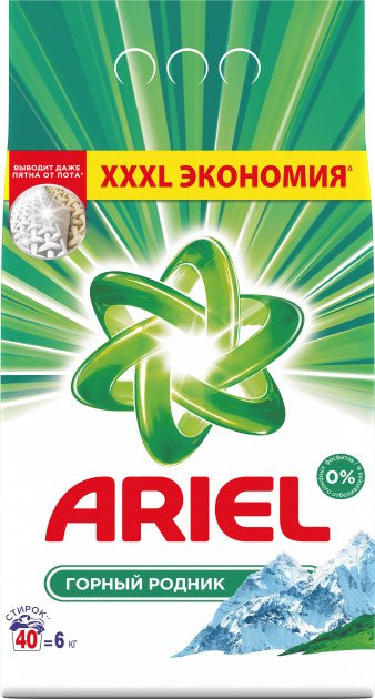 Ariel Mountain Spring Automatic Laundry Detergent Powder, 6 kg