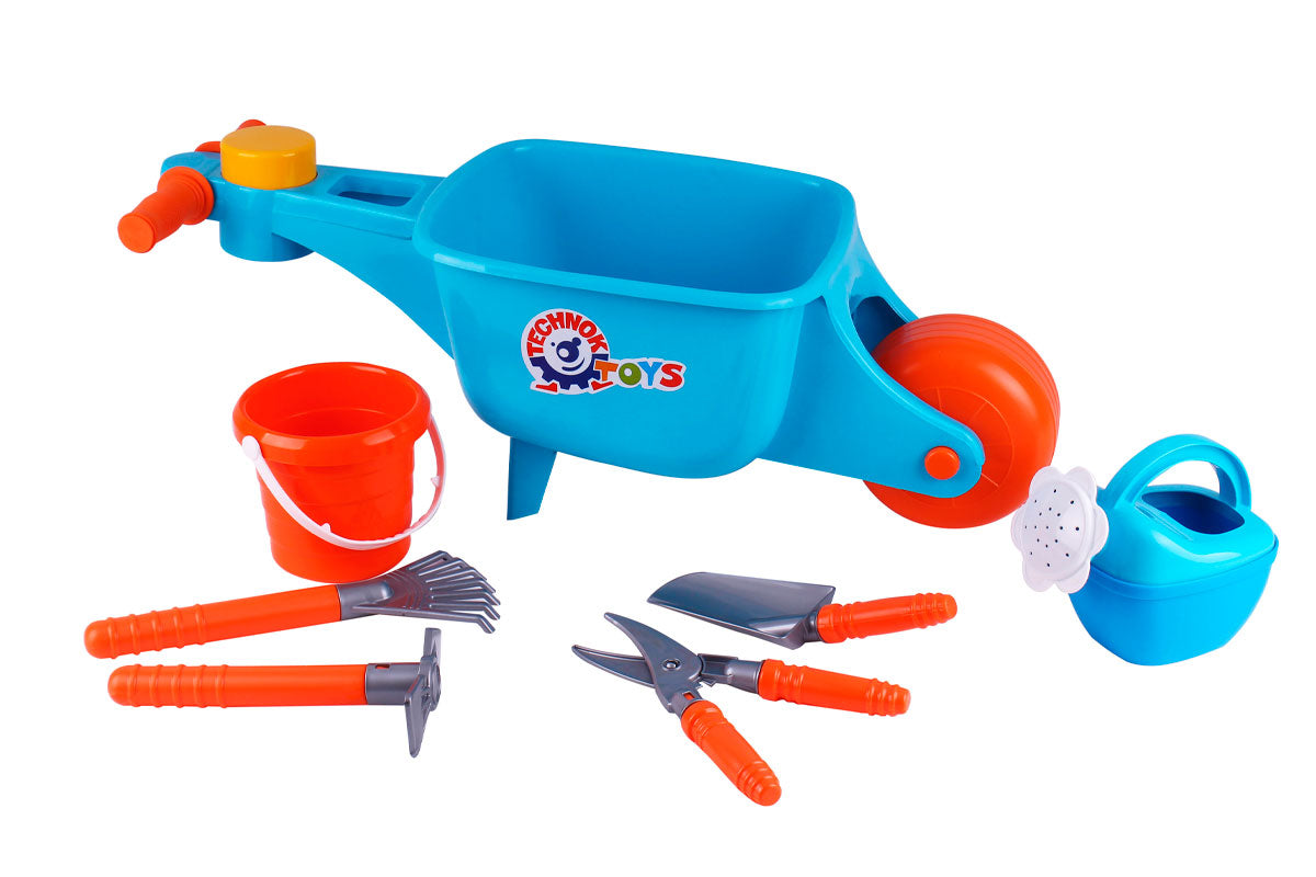 TechnoK 8485 Kids' Wheelbarrow No. 1 with Gardener Set