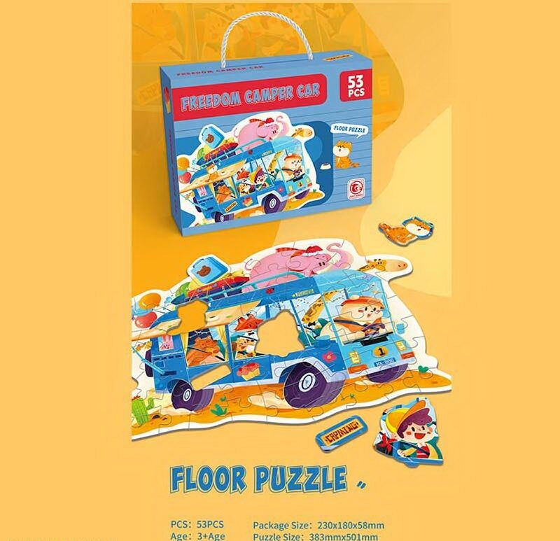 Hao Xiang 88727 Freedom Camper Car Puzzle, 53 Pieces