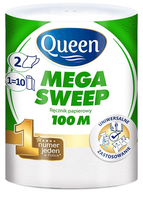 Queen Mega Sweep 2-Ply 100 m Paper Towels