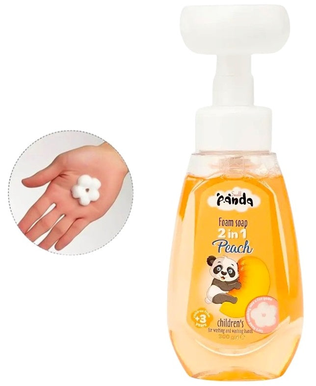Small Panda Peach 2-in-1 Kids' Foaming Hand Soap, 300 g - Image 2
