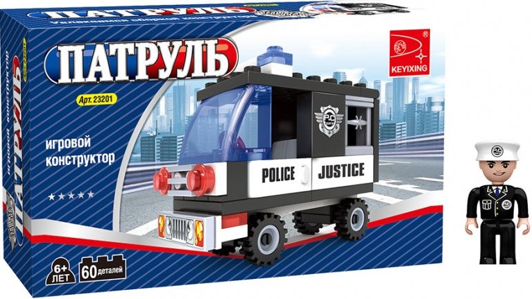 Keyixing 23201 Police Building Set, 60 pcs