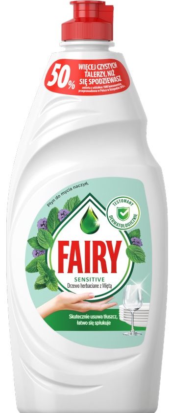 Fairy Sensitive Tea Tree & Mint Dishwashing Liquid, 750 mL
