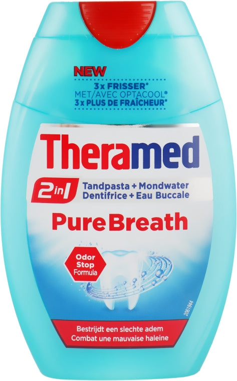 Theramed 2-in-1 Pure Breath Toothpaste, 75 mL
