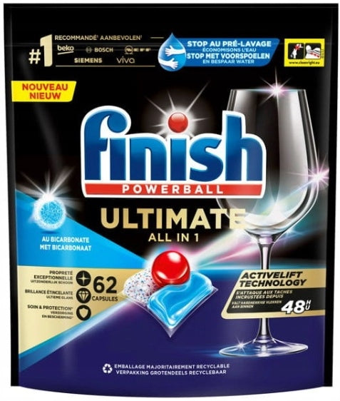 Finish Ultimate All in 1 Dishwasher Tablets, 62 pcs (Price per 1 pc)