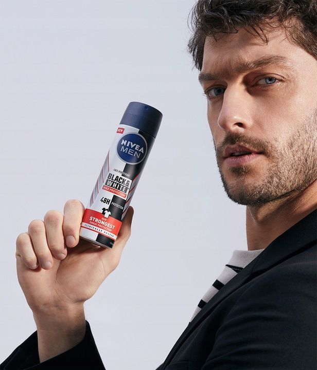 Nivea Black & White Max Protection Men's Antiperspirant Deodorant Spray, 150 mL - Image 2