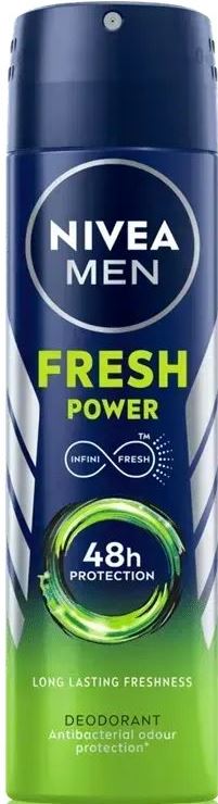 Nivea Fresh Power Men's Antiperspirant Deodorant Spray, 150 mL