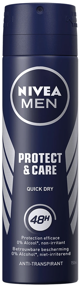 Nivea Protect & Care Men's Antiperspirant Deodorant Spray, 150 mL