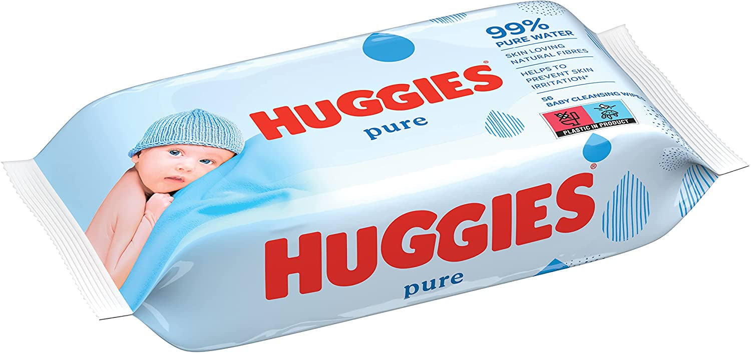 Huggies Pure Kids Wet Wipes, 56 pcs