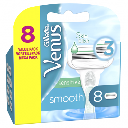 Gillette Venus Smooth Sensitive Razor Blade Refill Cartridges, 8 pcs (Price per 1 pc) - Image 2