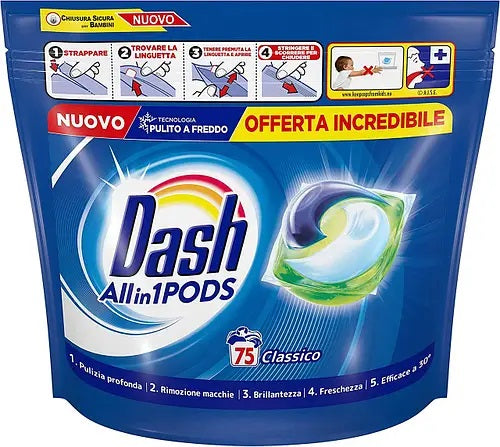 Dash Classico Laundry Detergent Pods, 75 pcs (Price per 1 pc)