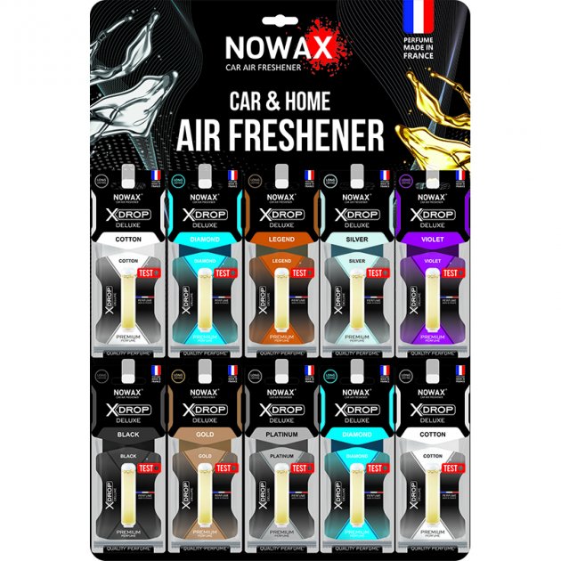 Nowax X Drop Deluxe Assorted Car Air Freshener, 5 mL