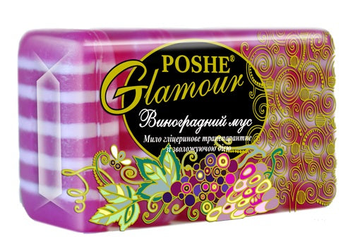 Poshe Glamour Grape Mousse Eco Pack Bar Soap, 5 x 70 g