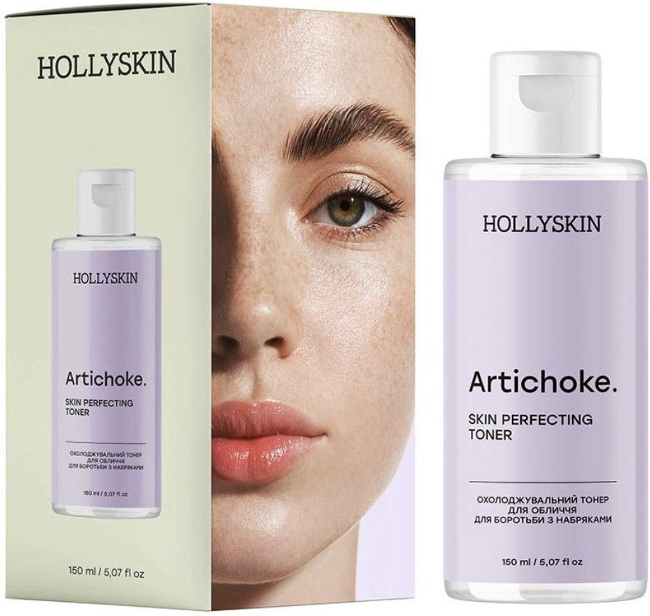 Hollyskin Artichoke Cooling De-Puffing Facial Toner, 150 mL