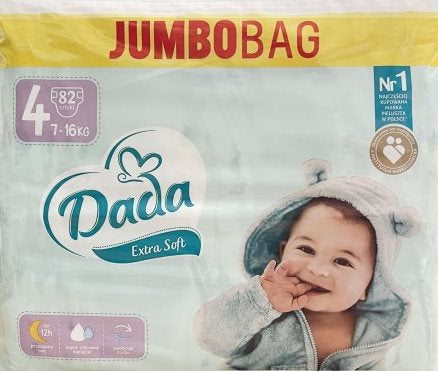 DADA Extra Soft Jumbo Bag Size 4 Baby Diapers, 7-16 kg, 82 pcs - Image 2