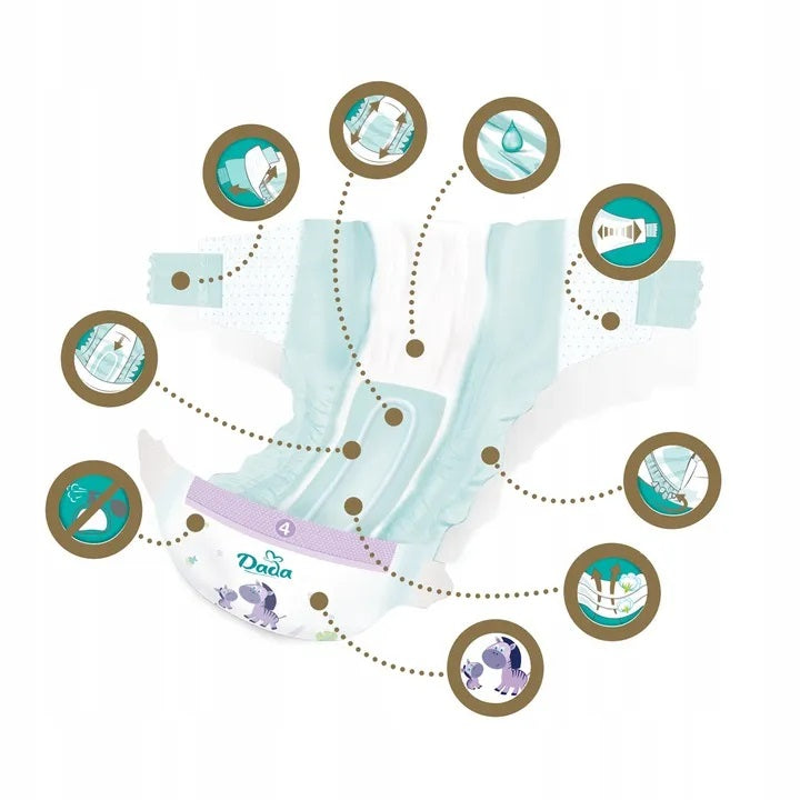 DADA Extra Soft Jumbo Bag Size 4 Baby Diapers, 7-16 kg, 82 pcs - Image 4