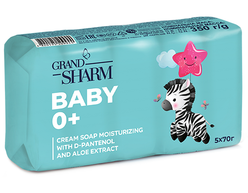 Sharm Moisturizing Kids Bar Soap with D-Panthenol, 5 x 70 g