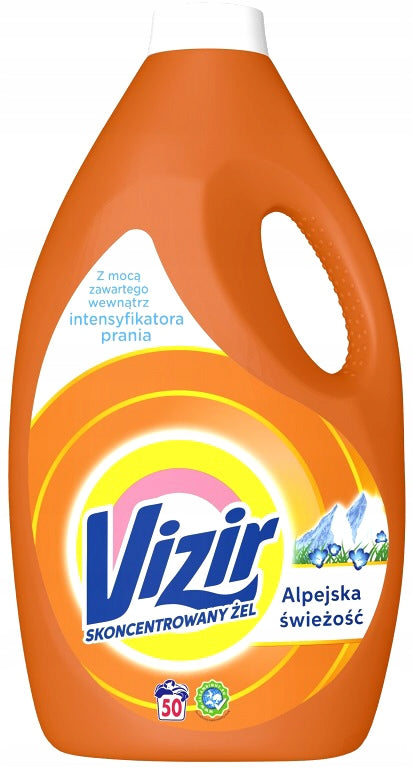 Vizir Alpine Freshness Laundry Detergent Gel, 50 Loads, 2.75 L
