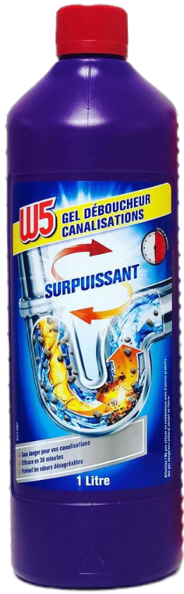 W5 Powerful Drain Cleaner, 1 L