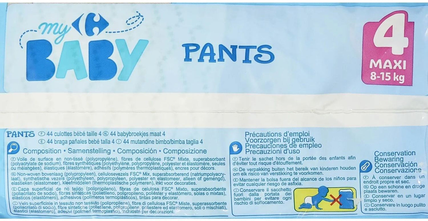 My Baby 4 Pull-Up Diaper Pants, 8-15 kg, 44 pcs - Image 3
