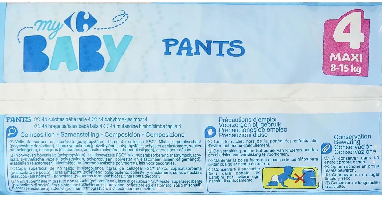 My Baby 4 Pull-Up Diaper Pants, 8-15 kg, 44 pcs - Image 3