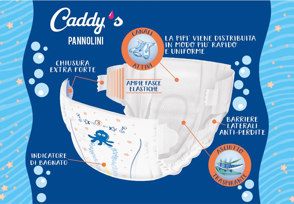 Caddy 5 Baby Diapers, 11-25 kg, 22 pcs - Image 2