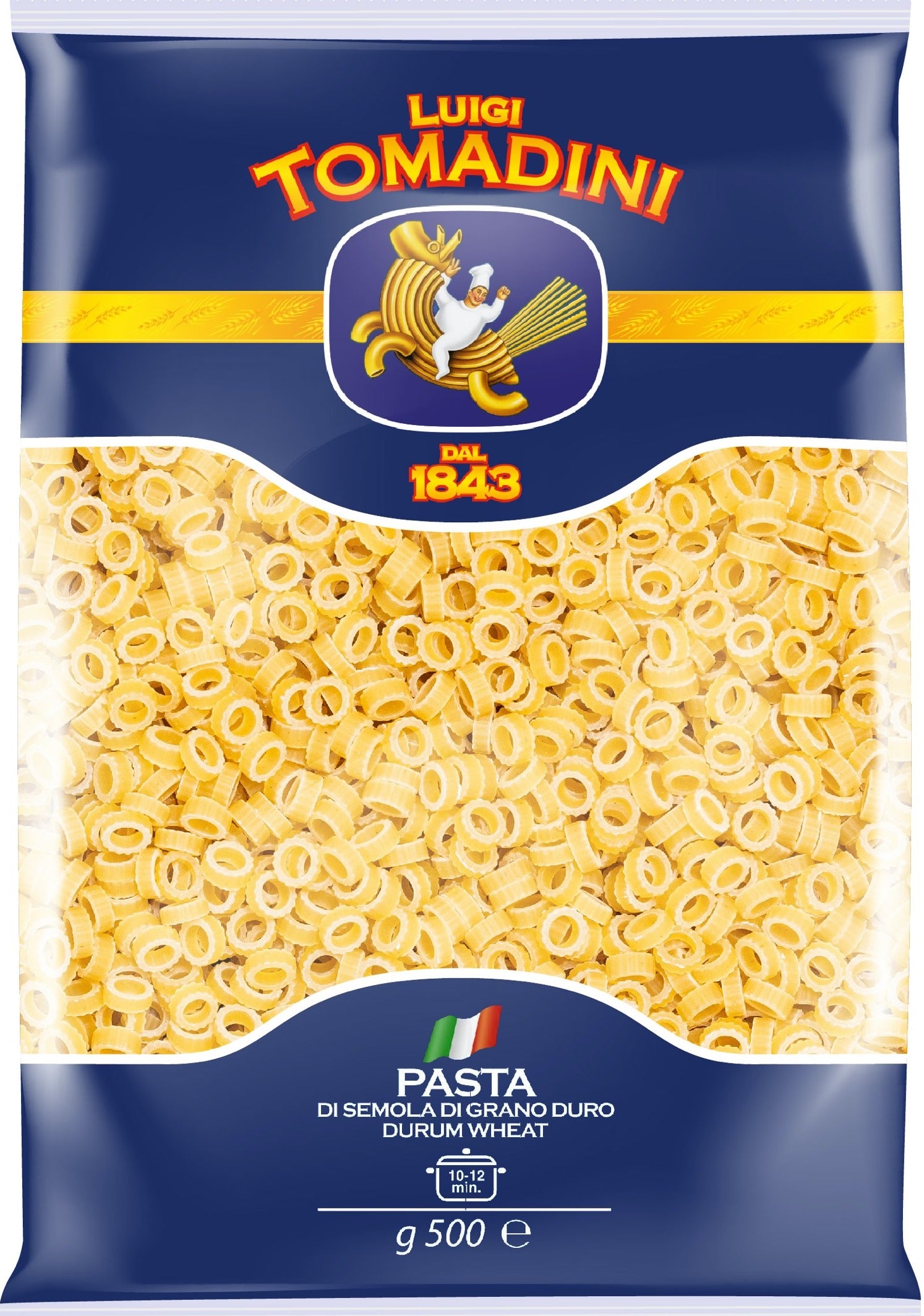 Luigi Tomadini No. 23 Anellini Pasta, 500 g