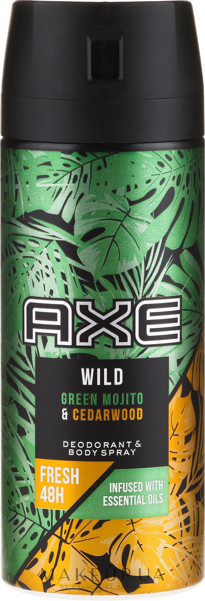 AXE Wild Green Mojito & Cedarwood Men's Deodorant Spray, 150 mL