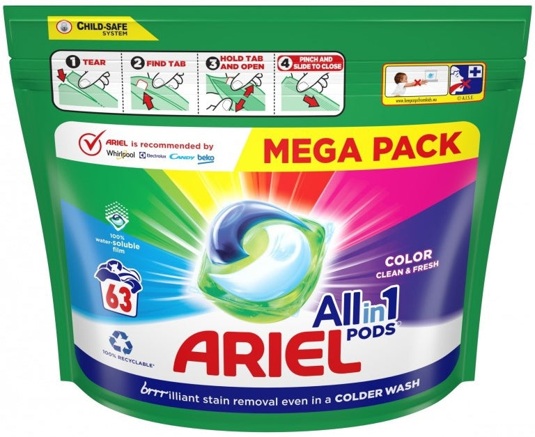 Ariel Color Laundry Detergent Pods, 63 pcs (Price per 1 pc)