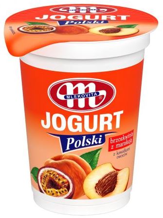 Mlekovita Peach & Passion Fruit Yogurt, 350 g