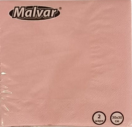Malvar Pink 2-Ply Napkins, 30 x 30 cm, 40 pcs