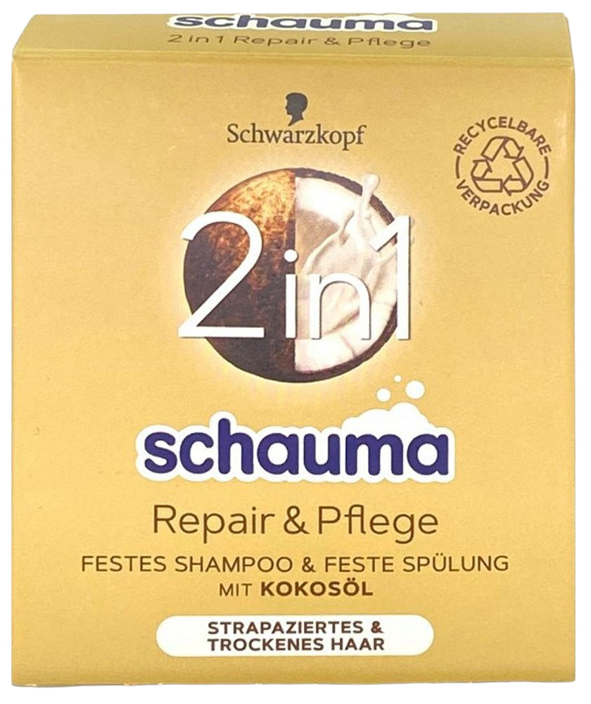 Schauma Repair & Care 2-in-1 Solid Shampoo & Conditioner, 60 g - Image 2