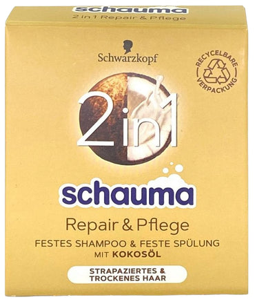 Schauma Repair & Care 2-in-1 Solid Shampoo & Conditioner, 60 g - Image 2