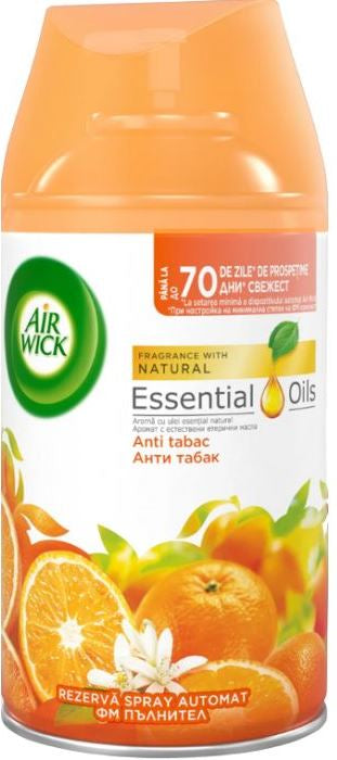 Air Wick Anti Tobacco Orange & Bergamot Automatic Air Freshener Refill, 250 mL