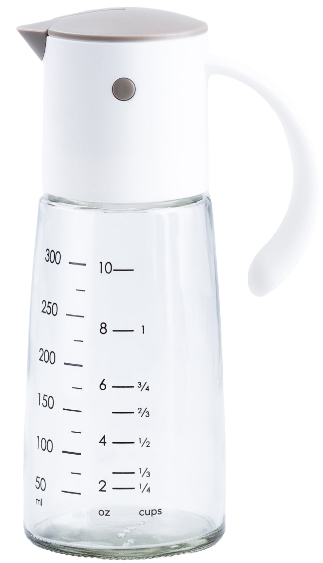 HP16297W Gray Oil & Vinegar Bottle with Gravity Lid, 300 mL