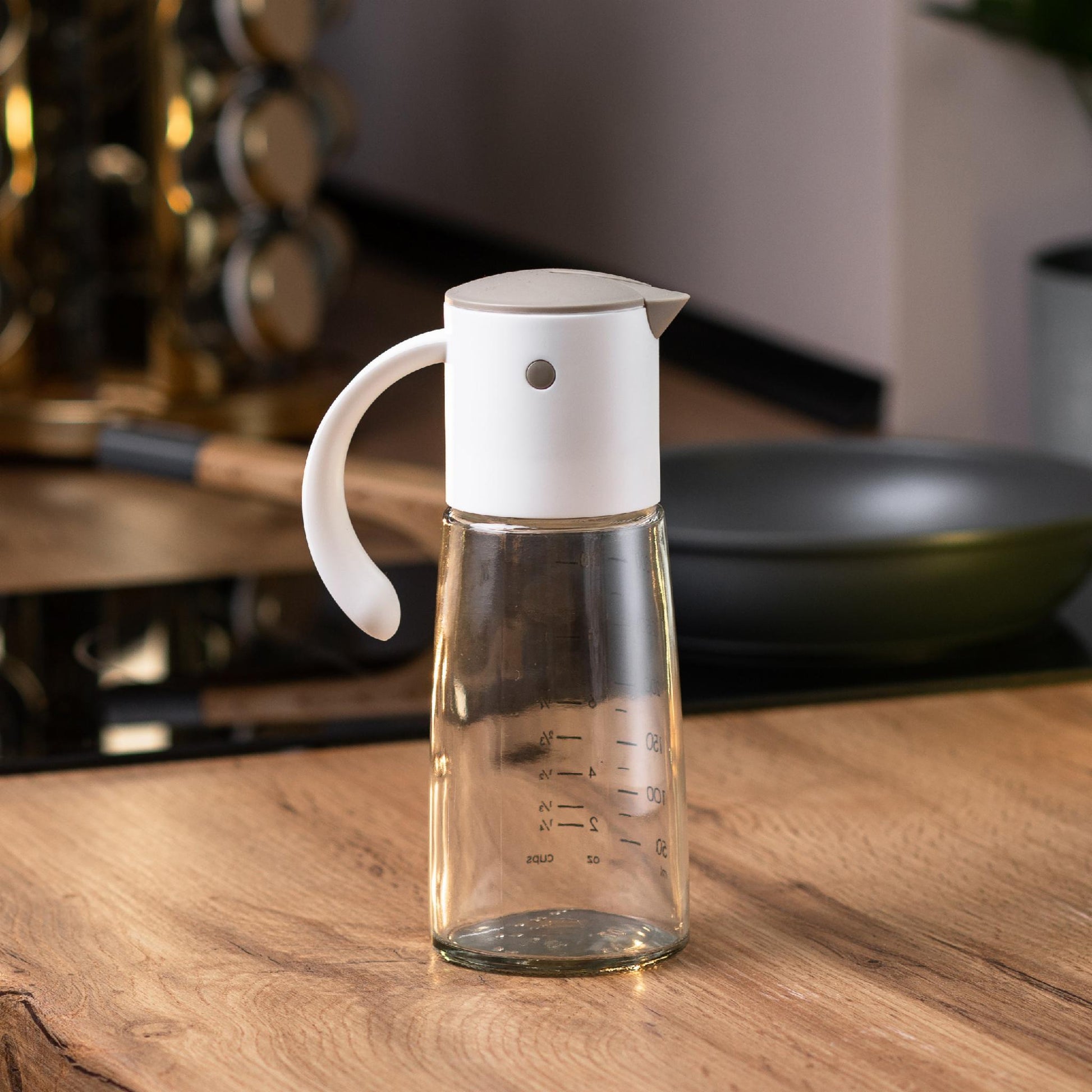 HP16297W Gray Oil & Vinegar Bottle with Gravity Lid, 300 mL - Image 4