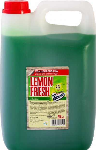 Lemon Fresh Dishwashing Liquid, 5000 mL