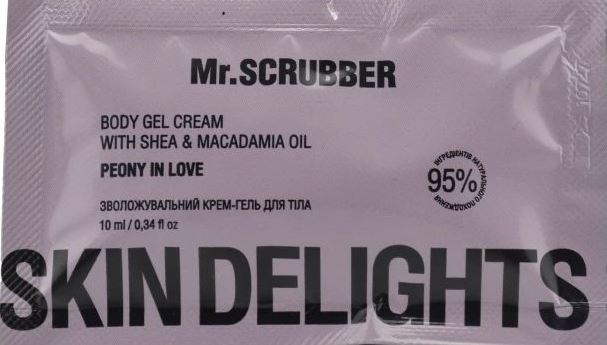 Mr. Scrubber Skin Delights Peony in Love Moisturizing Body Cream-Gel, 10 mL